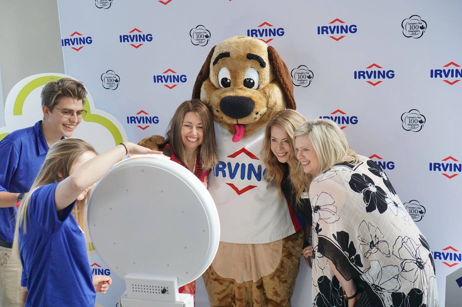 Irving employee celebration self-serve photo booth experience